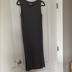 Madewell Gray Sleeveless Maxi Dress